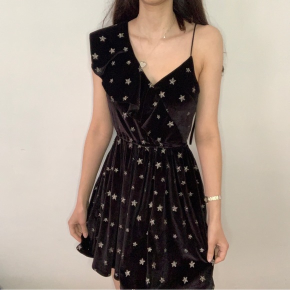 Aqua | Velvet Star Dress Size Small New - Picture 3 of 6